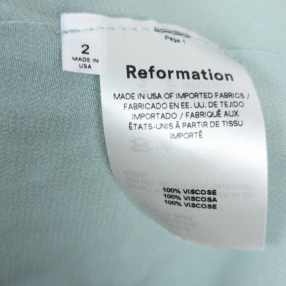 Reformation Celadon Lizbeth Halter Neck Dress Size 2 - Picture 6 of 7